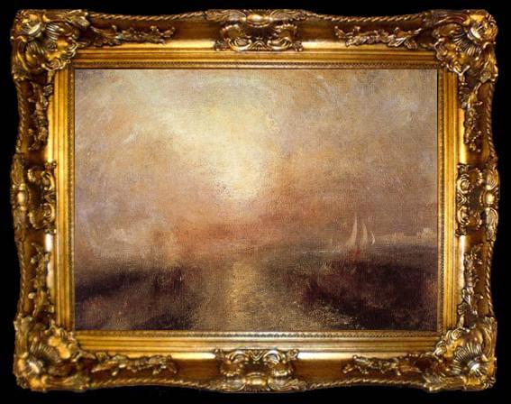 framed  Joseph Mallord William Turner Yacht Approaching the Coast, ta009-2